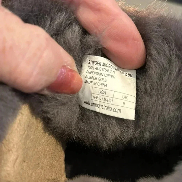 EMU Stinger Micro Patch Unisex Water resistant 100% sheepskin rubber sole boots - Picture 13 of 14